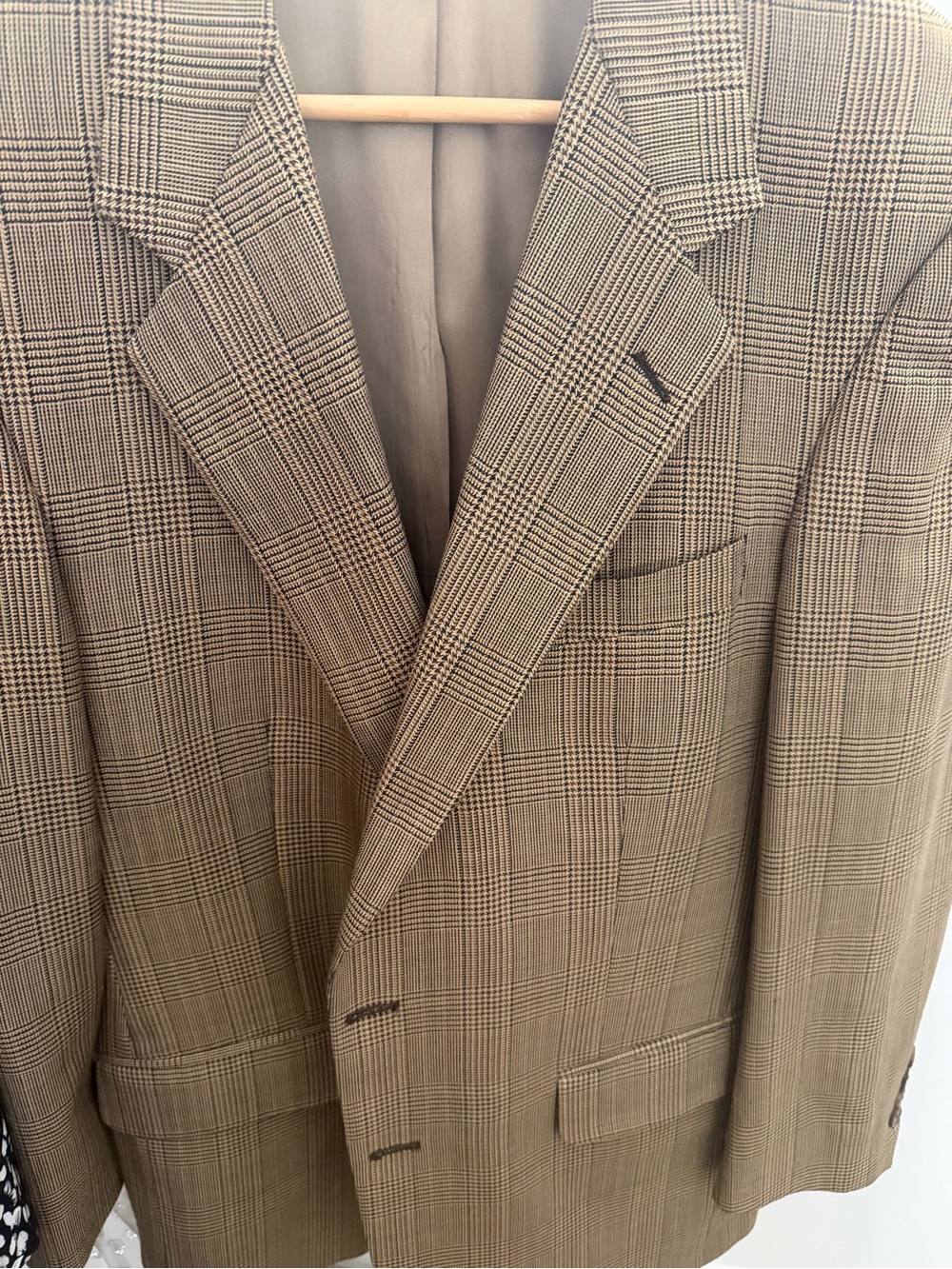 Vintage Burberrys Glen Plaid Sport Coat Blazer Brown Tan Men’s
